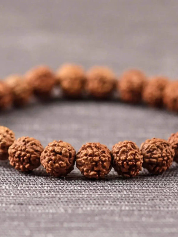 5 Mukhi Rudraksha Seed Stretch Bracelet by Brahmatells