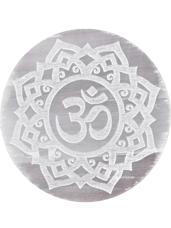 Selenite Charging Plate OM by Brahmatells