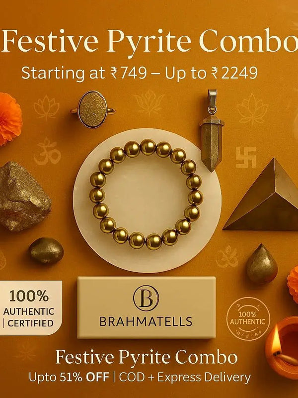 Pyrite Crystal Combo Sets – Bracelet, Ring & More | Brahmatells by Brahmatells