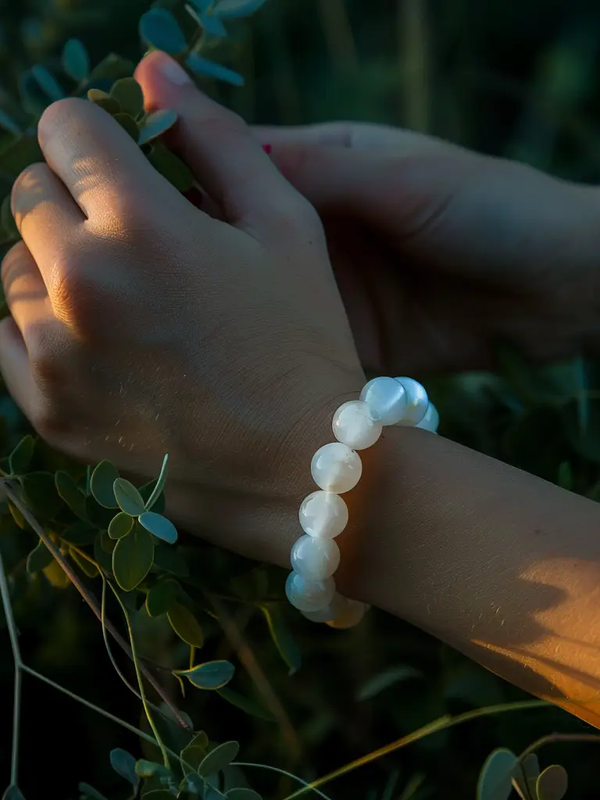 Moonstone Gemstone Bracelet – Elegant Astrology Jewelry by Brahmatells