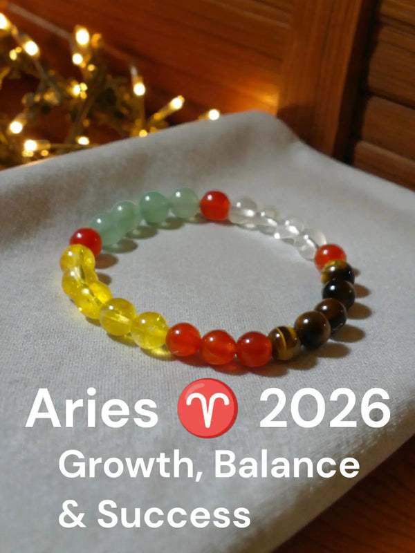 Aries Zodiac Crystal Bracelet – Gemstone Astrology Bracelet by Brahmatells
