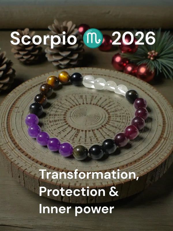 Scorpio Zodiac Crystal Bracelet – Astrology Gemstone Bracelet by Brahmatells