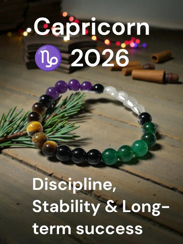 Capricorn Zodiac Crystal Bracelet – Astrology Gemstone Bracelet by Brahmatells