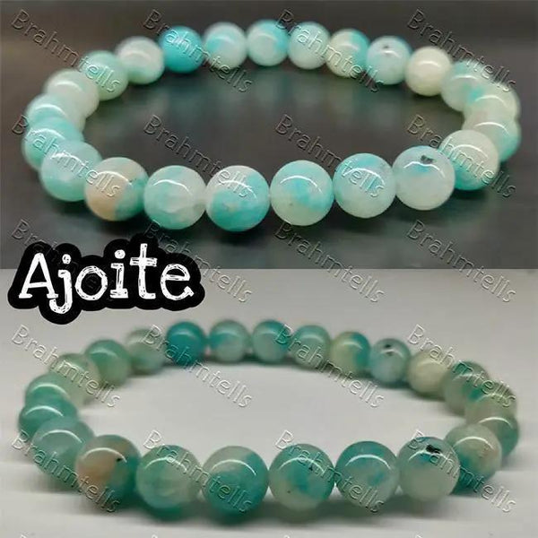 Ajoite 8mm Bead Bracelet for Harmony & Transformation | Brahmatells by Brahmatells
