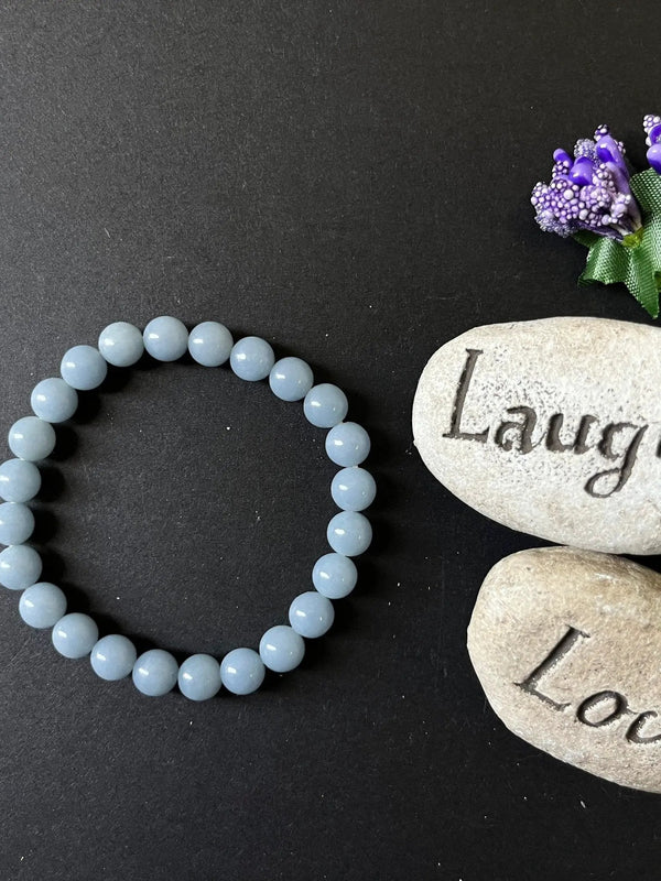 Angelite Crystal Healing Bracelet | Brahmatells by Brahmatells