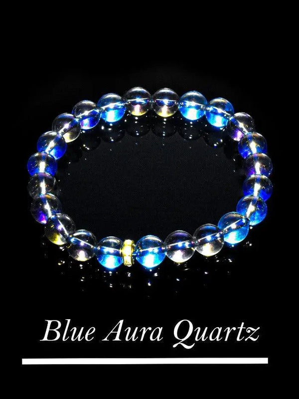 Blue Aura Quartz Bracelet: Serenity & Self-Worth | Brahmatells by Brahmatells