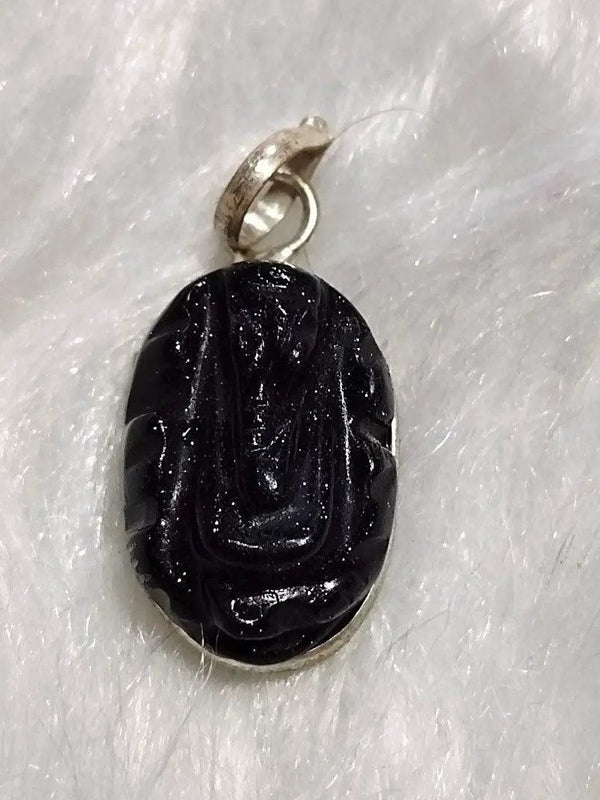 Blue Stone Ganesha Crystal Pendant for Protection & Harmony | Brahmatells by Brahmatells