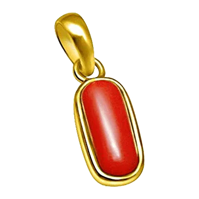 Brahmatells Red Coral Capsule-Apple-Red Pendant: Mars-Inspired Gem for Strength by Brahmatells
