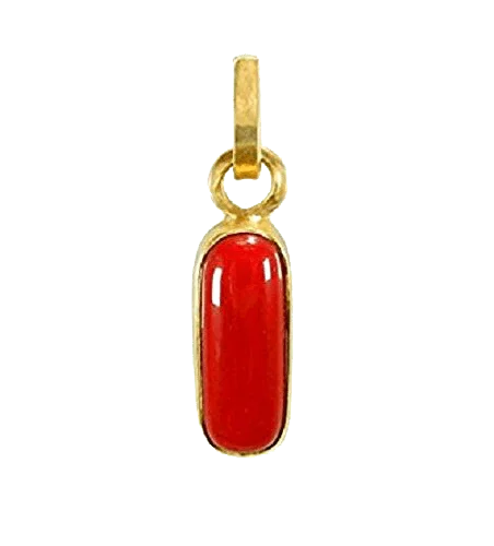 Brahmatells Red Coral Capsule-Cherry-Red Pendant: Mars-Infused Power for Life's Challenges by Brahmatells