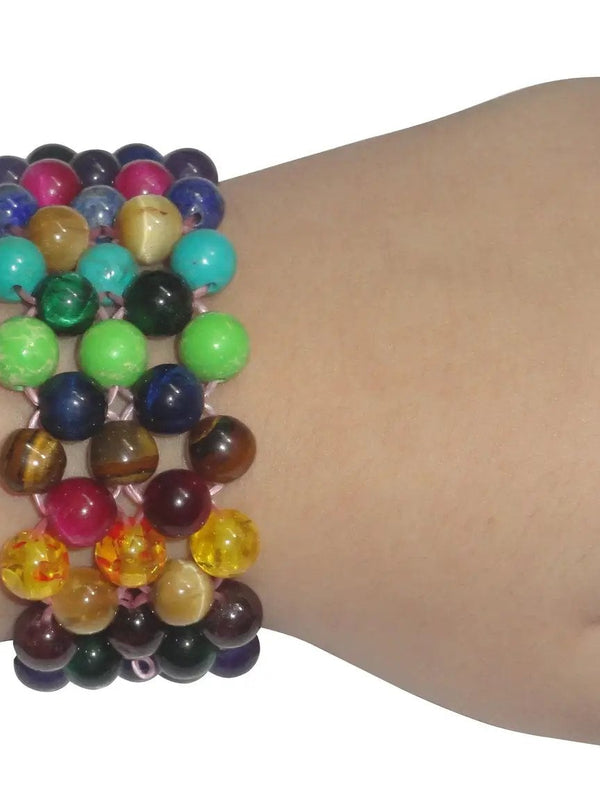 Cat's Eye Bracelet with 7 Chakra Stones for Spiritual Protection | Brahmatells by Brahmatells