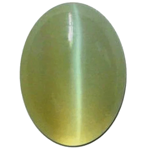 Cats Eye (Lehsunia) Pistachio-Green Gemstone - Brahmatells by Brahmatells