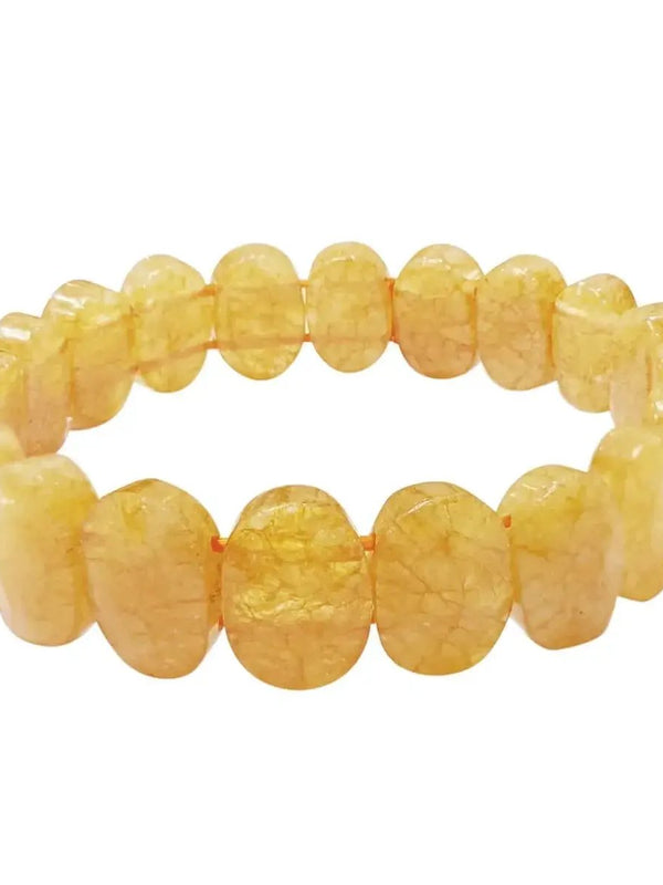 Citrine Oval Faceted Prosperity Bracelet | Brahmatells Astro Collection by Brahmatells