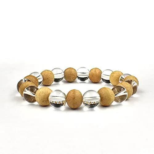 Clear Quartz & Wood Healing Bracelet | Brahmatells by Brahmatells