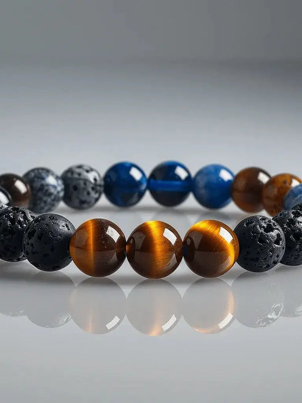 Dad's Anchor Crystal Combo Bracelet - Strength and Stability by Brahmatells