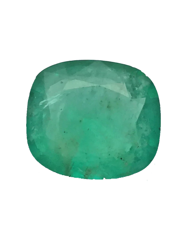 Emerald cushion-intense-bluish green BTE101GSM by Brahmatells
