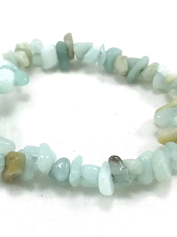 Energized Amazonite Chip Bracelet | Heart & Throat Chakra Healing by Brahmatells