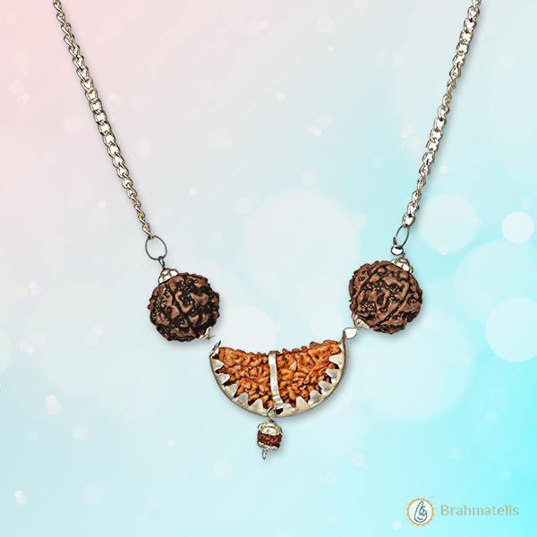 Exclusive 1 Mukhi Cashew & 7 Mukhi Rudraksha Pendant | Brahmatells by Brahmatells