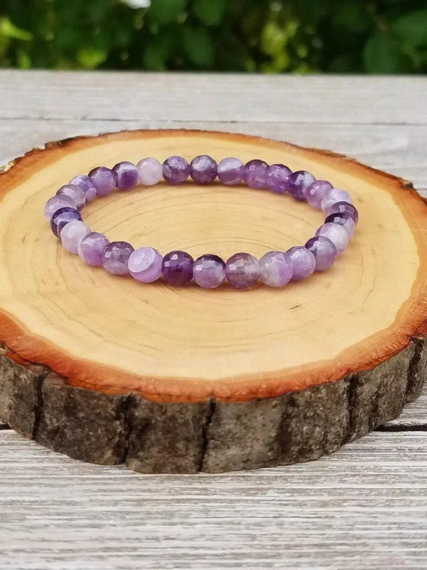 Faceted Chevron Amethyst Bracelet for Intuition & Protection | Brahmatells Astro Collection by Brahmatells