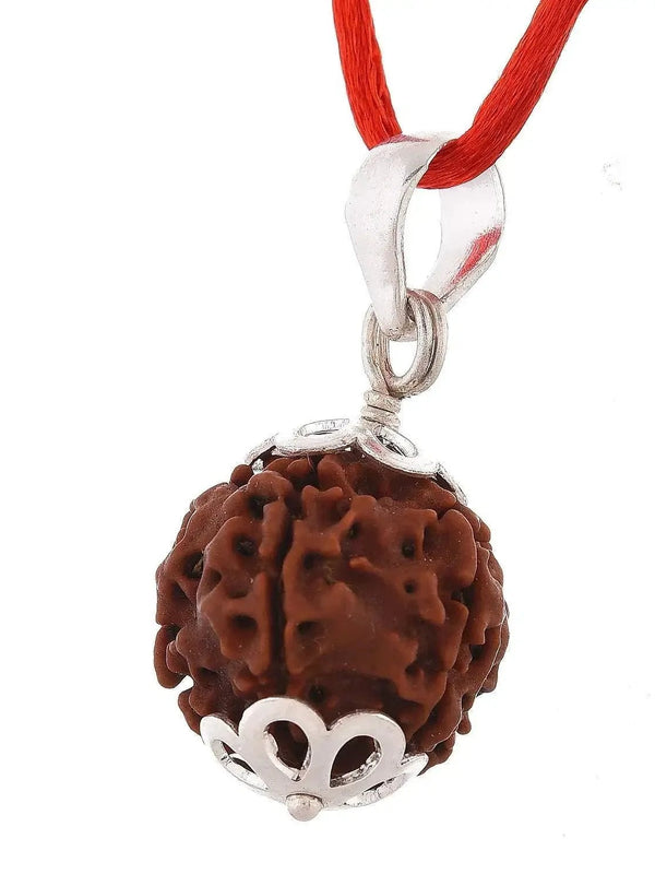 Five Mukhi Rudraksha Silver Pendant - Harness Lord Kaalagni Rudra's Energy | Brahmatells by Brahmatells