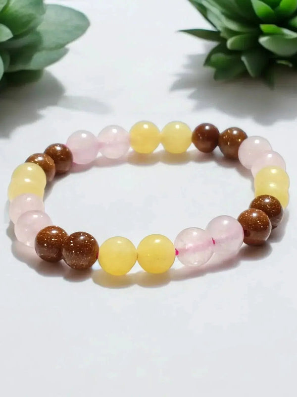 Happiness & Tranquility Gemstone Bracelet – Inner Peace & Balance by Brahmatells