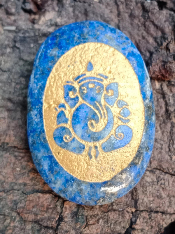 Lapiz lazuli Energized Crystal Ganpati by Brahmatells