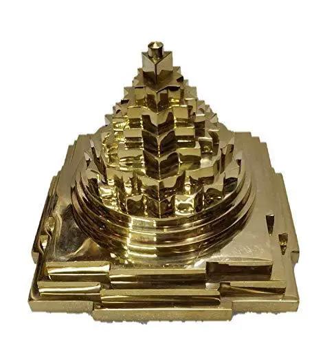 Meru Shree Yantra (Brass-Gold) by Brahmatells