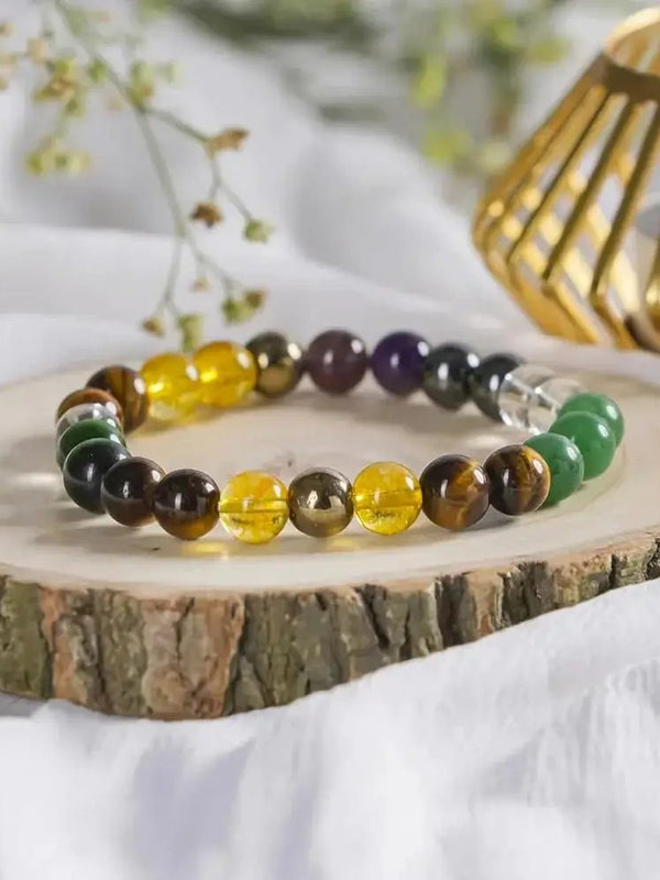 Money Magnet Bracelet | Pyrite, Citrine, Aventurine, Amethyst by Brahmatells