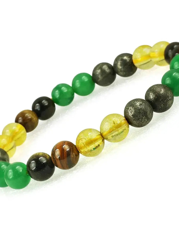 Money Magnet Wealth Bracelet | Pyrite, Tiger Eye, Citrine | 8mm Beads by Brahmatells