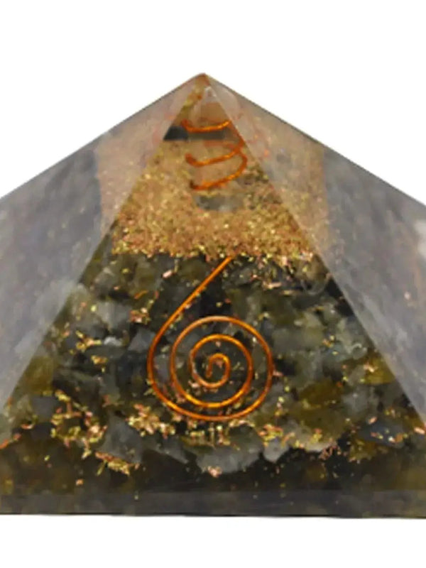 Moss Agate Crystal Pyramid for Reiki Healing, Metaphysical Healing and Protection by Brahmatells