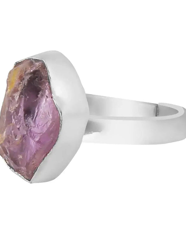 Natural Amethyst Adjustable Ring for Serenity | Brahmatells by Brahmatells