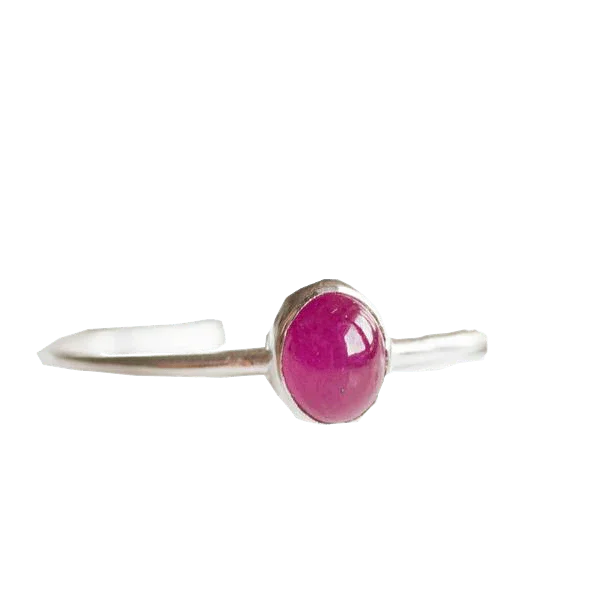 Natural Blush Ruby Manak Oval Ring - Brahmatells Astro Collection by Brahmatells