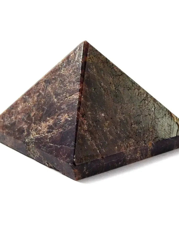 Natural Crystal Stone Garnet Pyramid, Standard, Red, by Brahmatells
