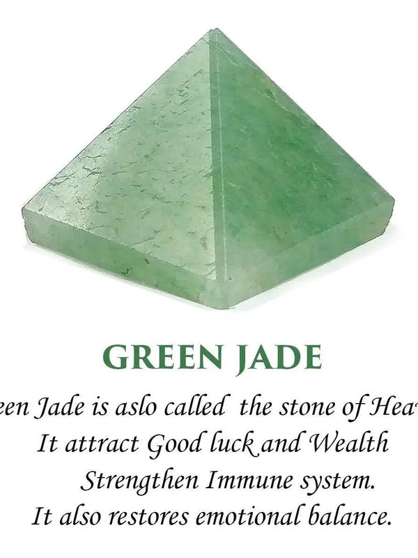 Natural Crystal Stone Jade Pyramid by Brahmatells
