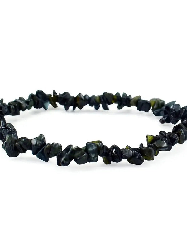 Natural Moldavite Chip Bracelet – Energized Green Crystal by Brahmatells