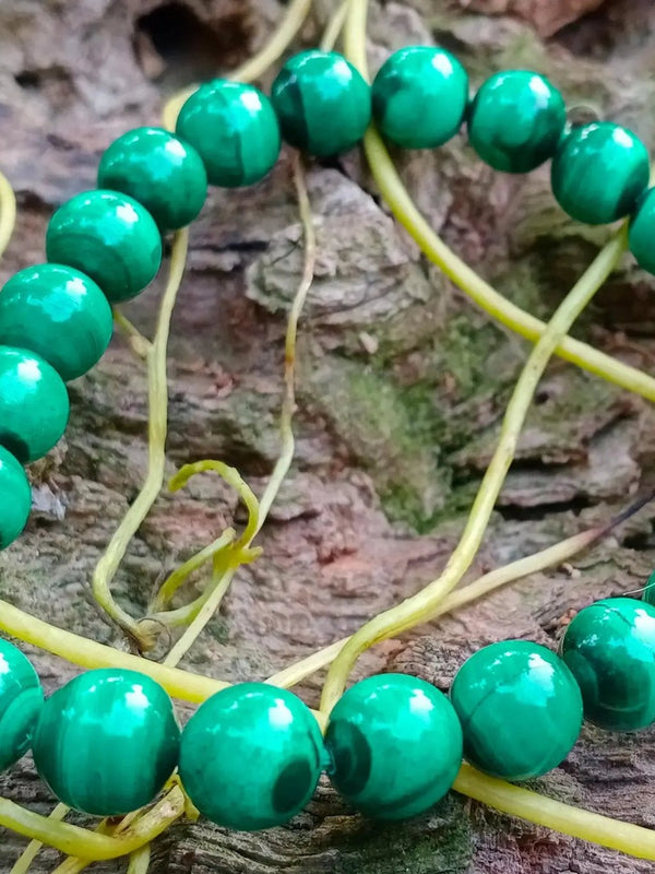 Natural Malachite Bracelet for Protection & Wellness | Brahmatells by Brahmatells