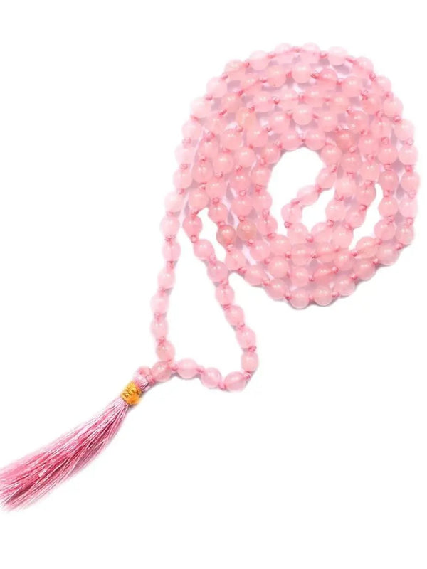 Natural Rose Quartz Stone Mala - 108+1 Beads for Love & Harmony | Brahmatells by Brahmatells