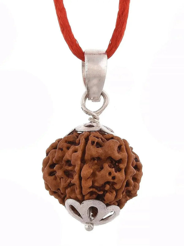Nine Mukhi Rudraksha Silver Pendant - Harness Goddess Durga's Might | Brahmatells by Brahmatells