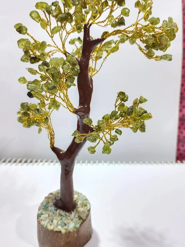 Peridot Tree with Gold Wire - Feng Shui Elegance | Brahmatells by Brahmatells