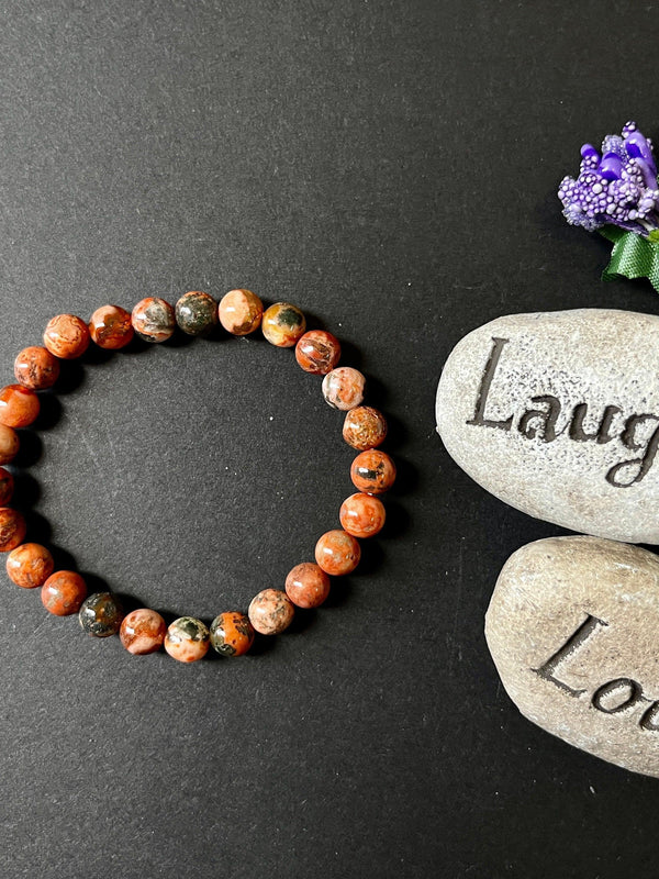 Rosophia Azeztulite Crystal Bracelet | Natural 8MM Rosophia Gemstone | Semi-Precious Stone | Stretch Beaded Bracelet | Crystal Gift - BrahmatellsStore