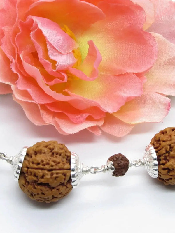 Sagittarius 5 Mukhi Rudraksha with Silver Caps | Nepal Beads by Brahmatells