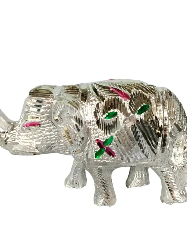 Silver Elephant Statue for Protection & Spiritual Growth | Brahmatells by Brahmatells