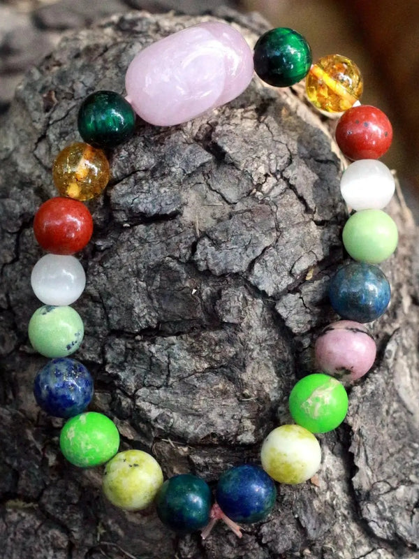Taurus Zodiac Rose Quartz Bracelet - Venusian Love & Harmony - Brahmatells by Brahmatells