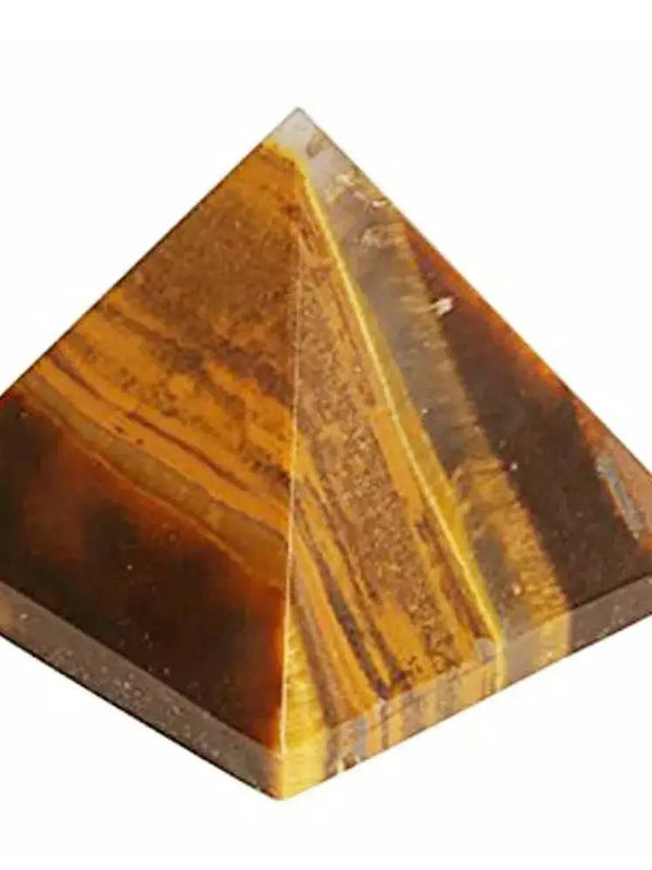 Tiger Eye Stone Pyramid 40-50 gm, Crystal Healing Gemstone by Brahmatells