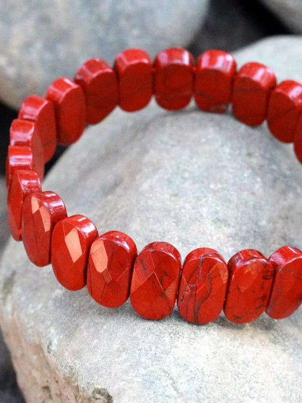 Unleash Your Inner Strength with Energized Red Jasper Bracelet by Brahmatells