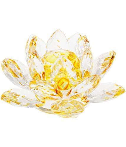 Yellow Crystal Lotus Flower for Harmony & Clarity | Brahmatells by Brahmatells