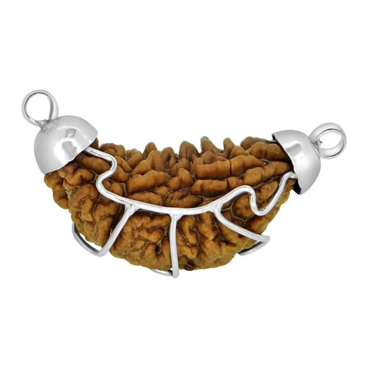 1 Mukhi Certified Rudraksha Silver Cap Pendant - Universal Spiritual Symbol | Brahmatells by Brahmatells