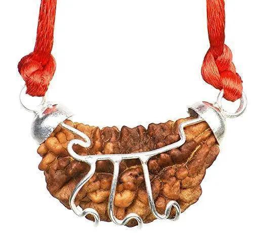 1 Mukhi Certified Rudraksha Silver Cap Pendant - Universal Spiritual Symbol | Brahmatells by Brahmatells