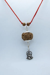 10 Mukhi Rudraksha Krishna Pendant in Pure Silver – Traditional Spiritual Jewelry for Cultural Significance by Brahmatells