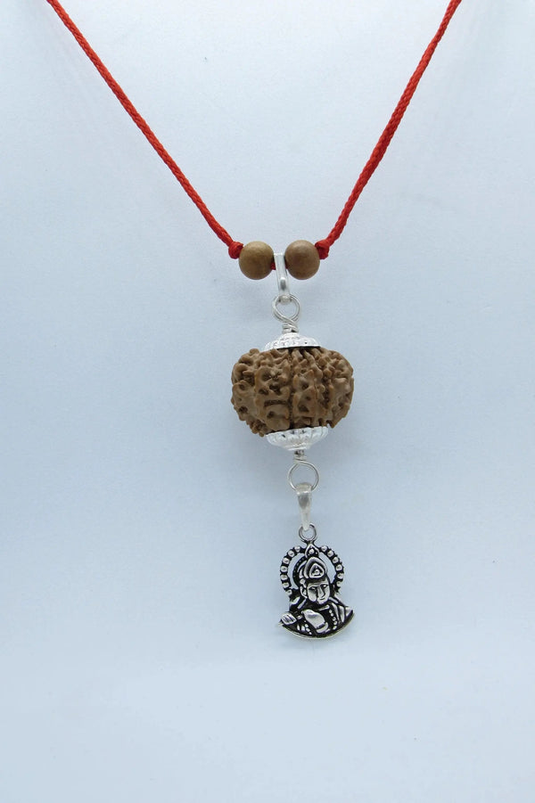 10 Mukhi Rudraksha Krishna Pendant in Pure Silver – Traditional Spiritual Jewelry for Cultural Significance by Brahmatells
