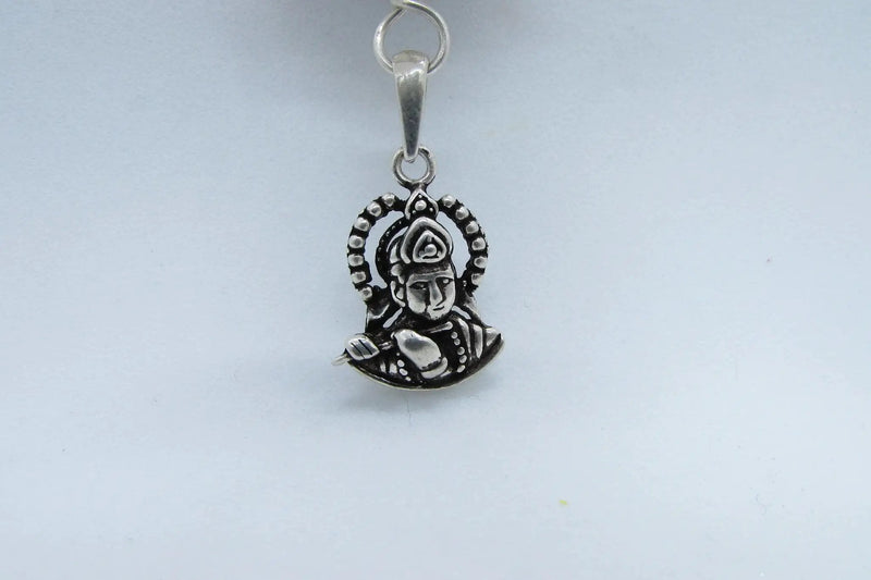 10 Mukhi Rudraksha Krishna Pendant in Pure Silver – Traditional Spiritual Jewelry for Cultural Significance by Brahmatells